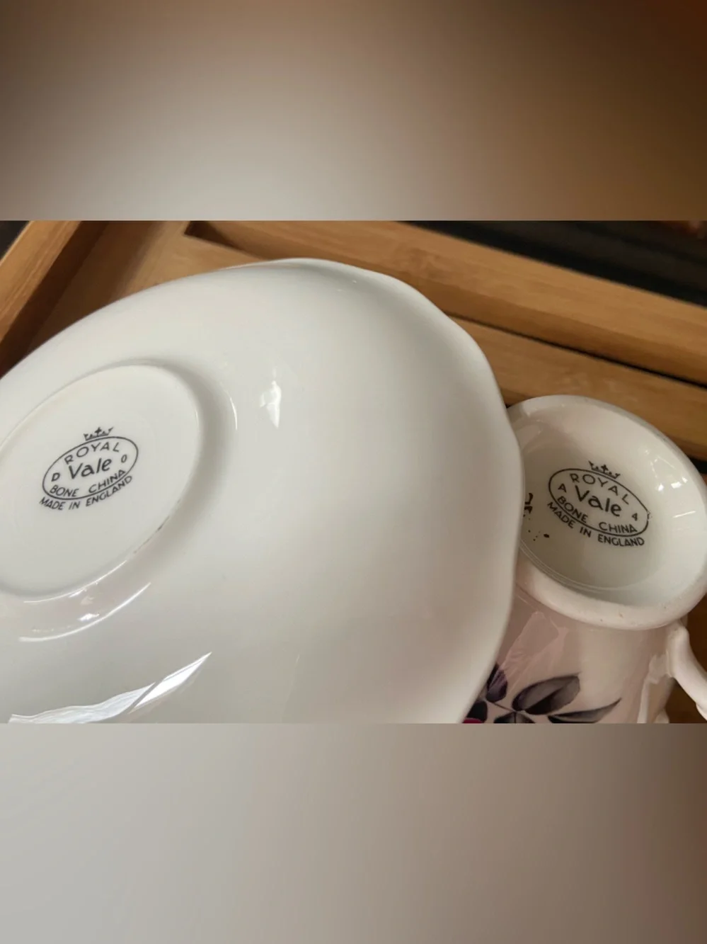Royal Vale Fine Bone China Tea Cup & Saucer with Pink & Yellow Floral- Beautiful